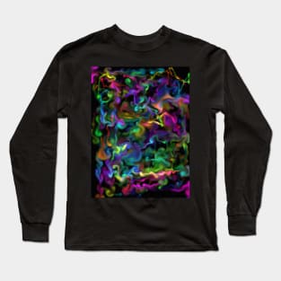 Rainbow Smoke Swirls Long Sleeve T-Shirt